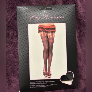 Leg avenue printed tights new in packaging marquee print spandex one size